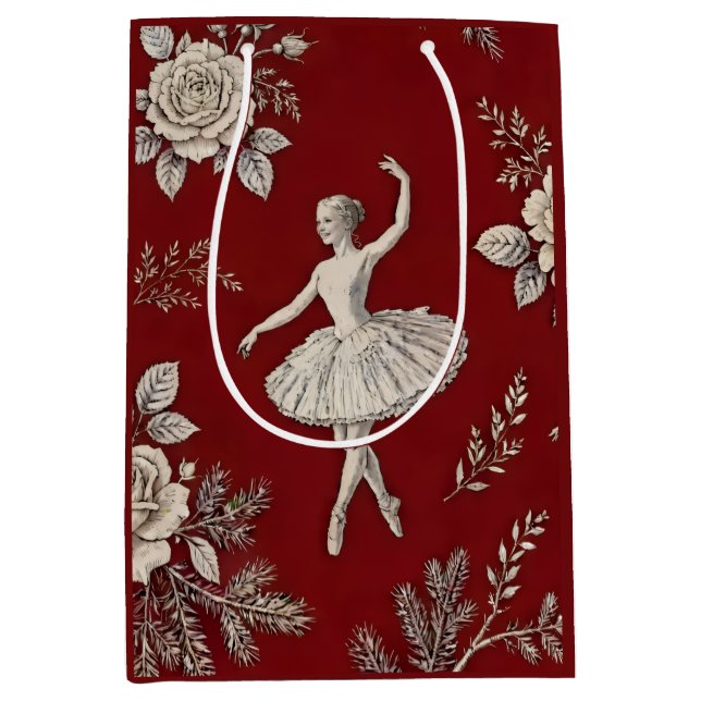 Ballerina jul toile - Klassisk röd (Framsidan)