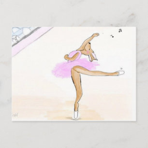 Ballerina Kängaru Tanzen liebe postkarte Vykort