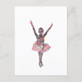 Ballerina konturer vykort