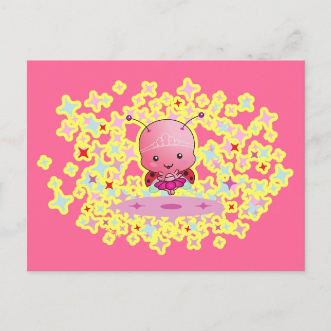Ballerina Ladybug Postcard Vykort (Framsida)