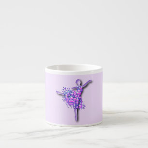 Ballerina Lila Dance Espresso Mugg Ballet Dancer Espressomugg