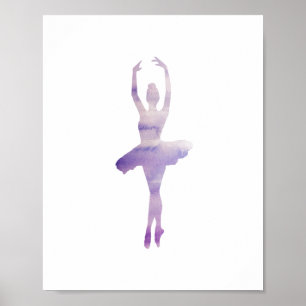 Ballerina Lila Painting Poster
