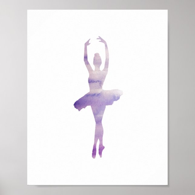 Ballerina Lila Painting Poster (Framsidan)