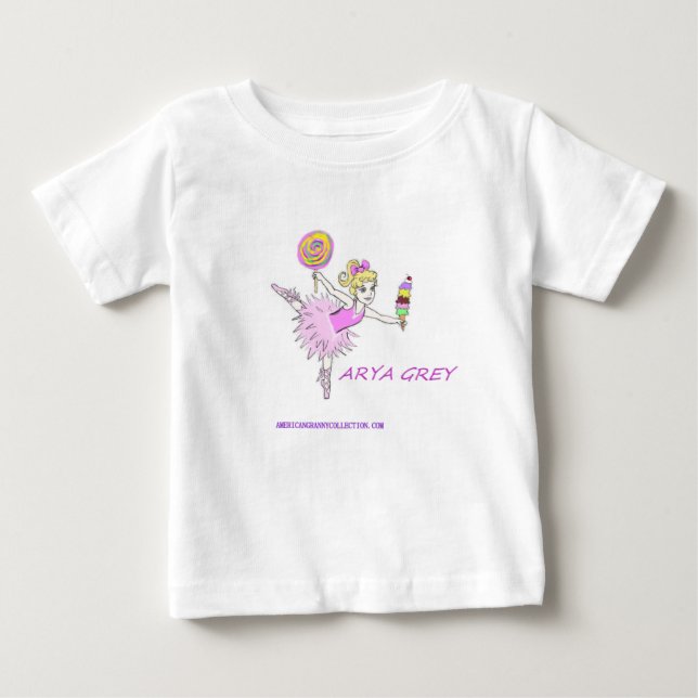 Ballerina med eget namn tee shirt (Framsida)