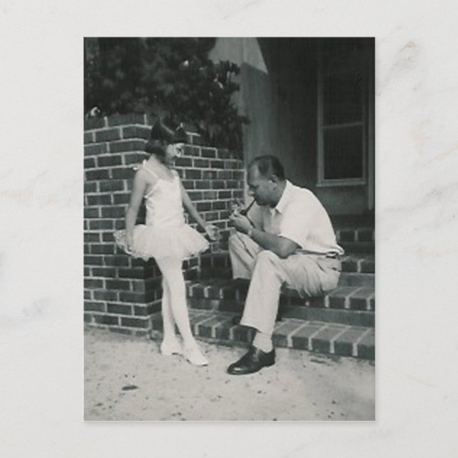 ballerina med far vykort (Framsida)