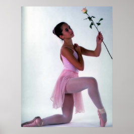 Ballerina med Flower Poster