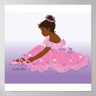 ballerina med häftet poster