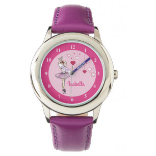 Ballerina med Rosa Dress och Pointe Toe Shoes Armbandsur