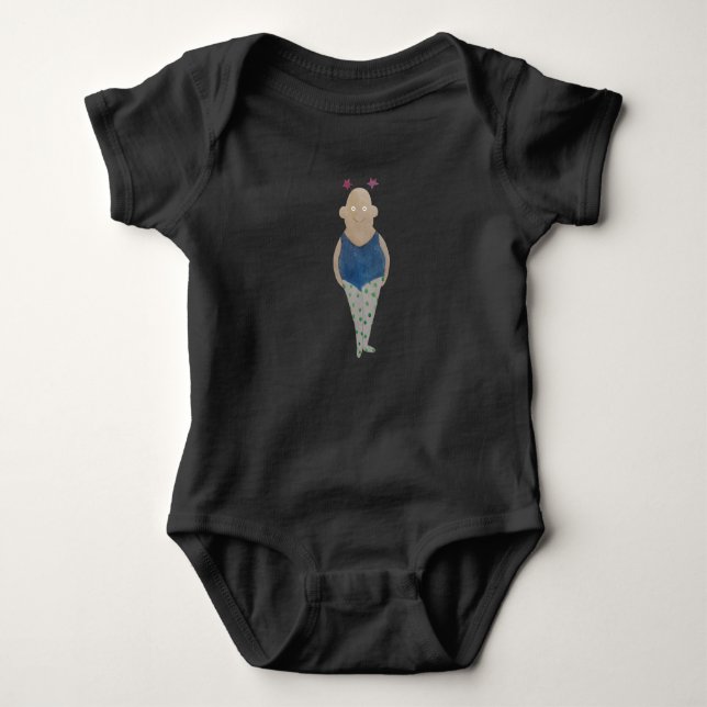 Ballerina med rosa stjärnor t shirt (Framsida)