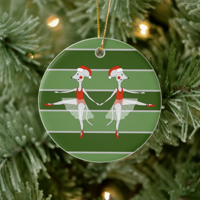 Ballerina Mice Twillingar jul Speciell Julgransprydnad Keramik (Träd)