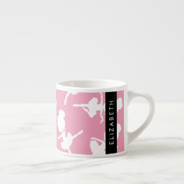 Ballerina Mönster, Ballet Girls, Dance, ditt namn Espressomugg