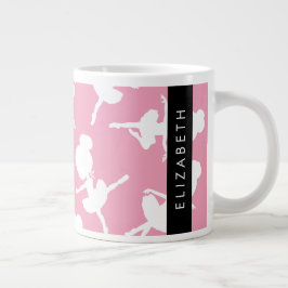Ballerina Mönster, Ballet Girls, Dance, ditt namn Jumbo Mugg