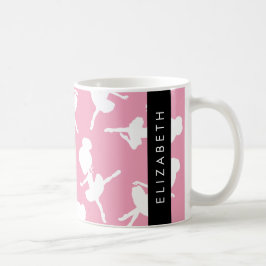 Ballerina Mönster, Ballet Girls, Dance, ditt namn Kaffemugg