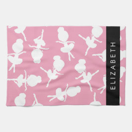 Ballerina Mönster, Ballet Girls, Dance, ditt namn Kökshandduk