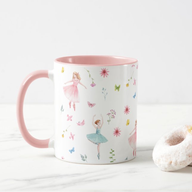 Ballerina Mönster Mugg (Med munk)