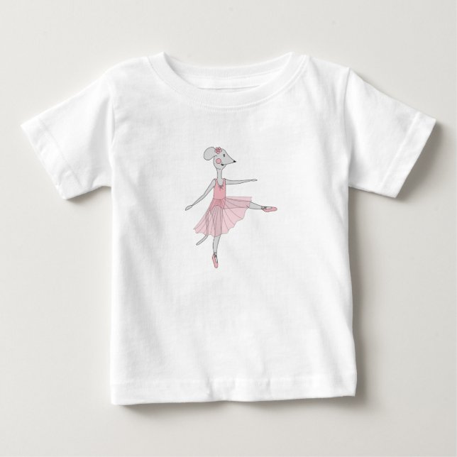Ballerina Mouse Baby T-Shirt (Framsida)