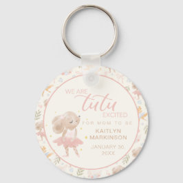 Ballerina Mouse Tutu Excted Baby Shower Nyckelring