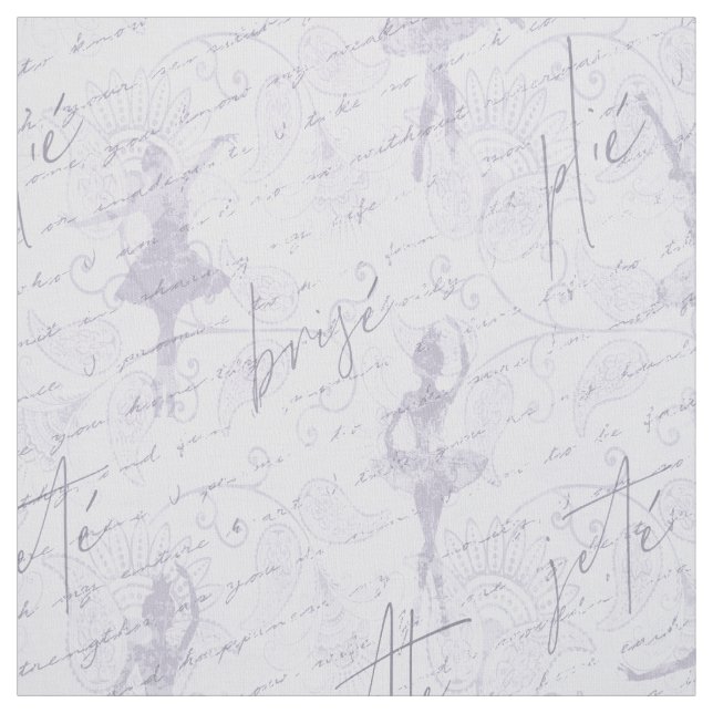 Ballerina Moves Mönster Violet ID738 Tyg (Provkarta)