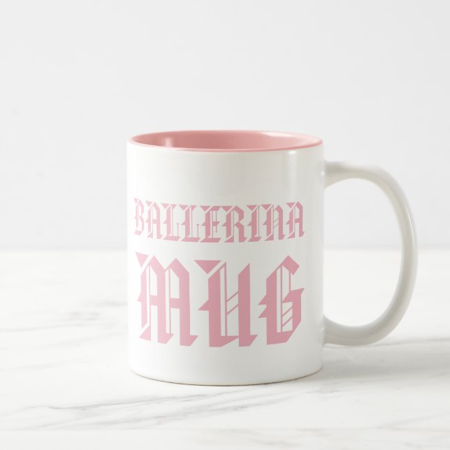Ballerina-mugg | Söt dansare slogan flicka barnmug Två-Tonad Mugg (Höger)