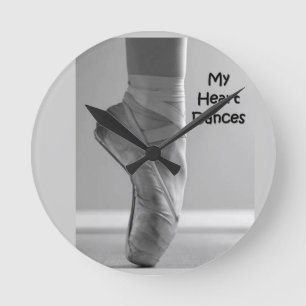 BALLERINA MY HEART DANCES WALL CLOCK RUND KLOCKA