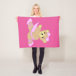 Ballerina Nalle Fleecefilt