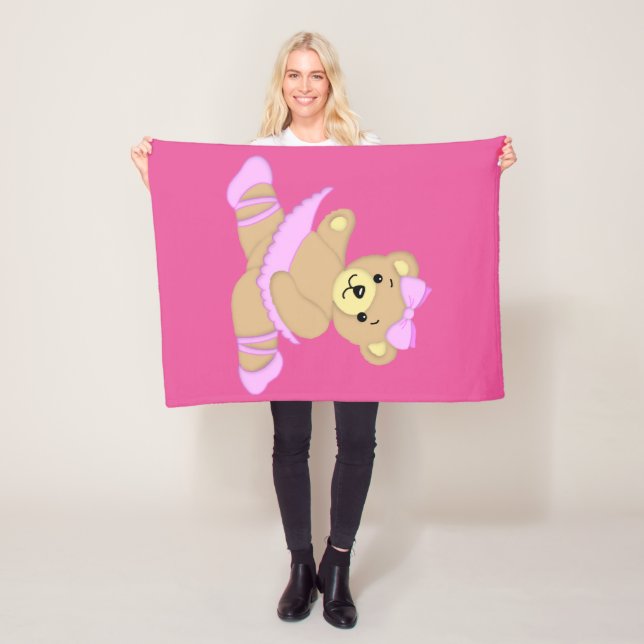 Ballerina Nalle Fleecefilt (På plats)