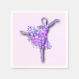 Ballerina Napkins Ballet Dancer Woman Pappersservett