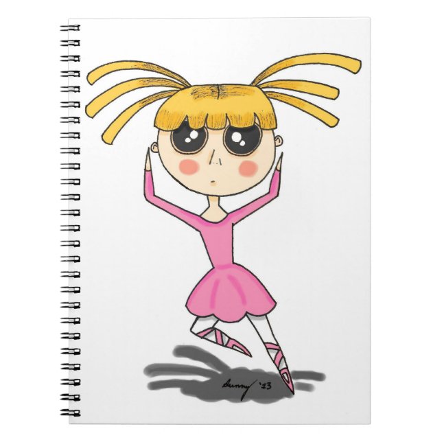 Ballerina Notebook Anteckningsbok Med Spiral (Framsidan)