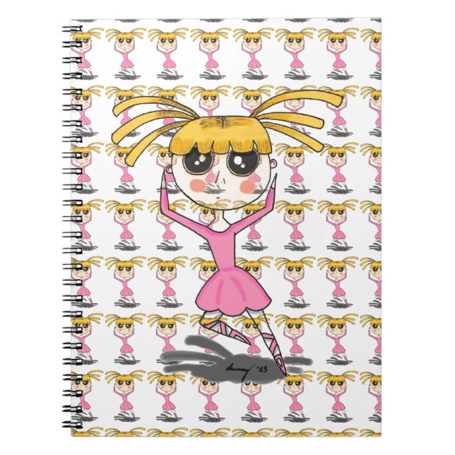 Ballerina Notebook Anteckningsbok Med Spiral (Framsidan)