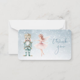 Ballerina & Nutcracker Jul Tack Anteckningskort