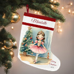 Ballerina Nutcracker, julklapp Stor Julstrumpa<br><div class="desc">Ge något speciellt i julas med våra berömvärda balerina nötkracker-matade strumpor! De är perfekter för att lägga till lite stollig till din helgdag-dekoration, fylla dem med godis och skapar din helgdagar extra roligt! De lägger till en roligt som vrider till ditt festliga bedrägeri. Lägg till det speciella namn och året...</div>