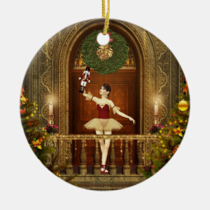 Ballerina Nutcracker Round PersonLized Ornament