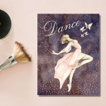 Ballerina och Butterflies Dance Rosa Lila Ballet