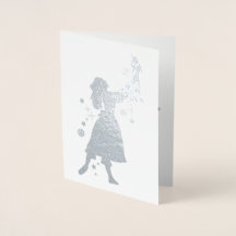 Ballerina och Nutcracker Dancing i Snö