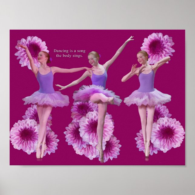 Ballerina och Rosa Morsa Poster (Framsidan)