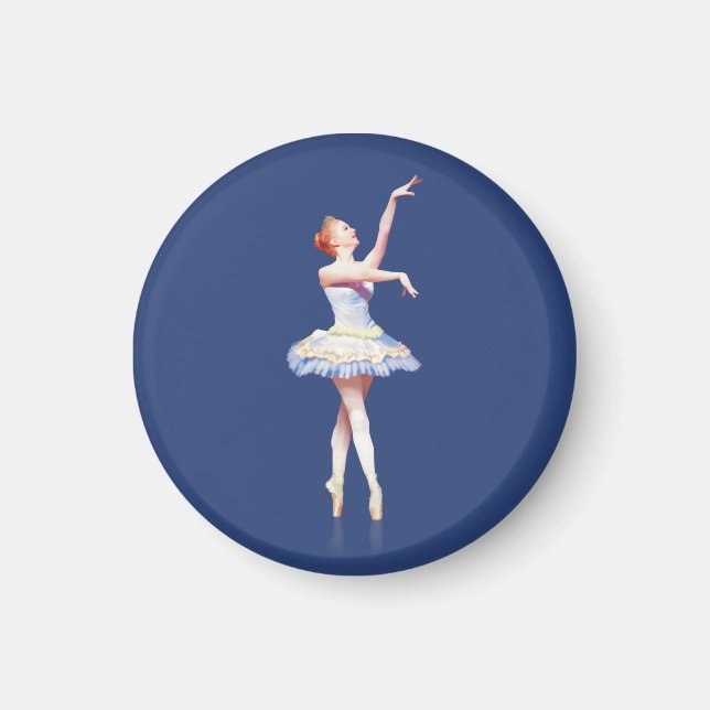 Ballerina On Pointe Anpassade Magnet (Framsidan)