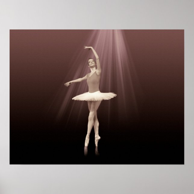 Ballerina On Pointe i Russet Tint Poster (Framsidan)
