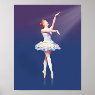 Ballerina On Pointe i Spotlight Poster