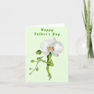 Ballerina Orchid Ballet Dancer Fars dag Card Kort