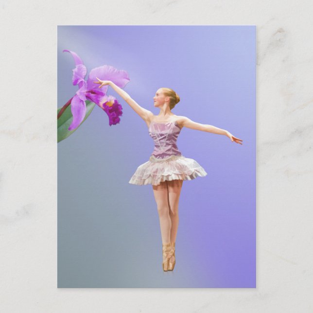 Ballerina, Orchid på vykort för Lila (Framsida)