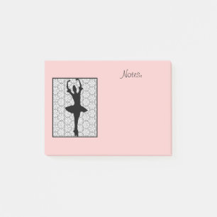Ballerina på Heart Mandala Mönster Post-it Block