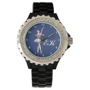Ballerina på Pointe, anpassadeMonogram Armbandsur