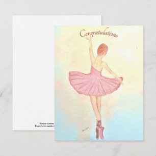 Ballerina Painting Greeting Card Anpassa det