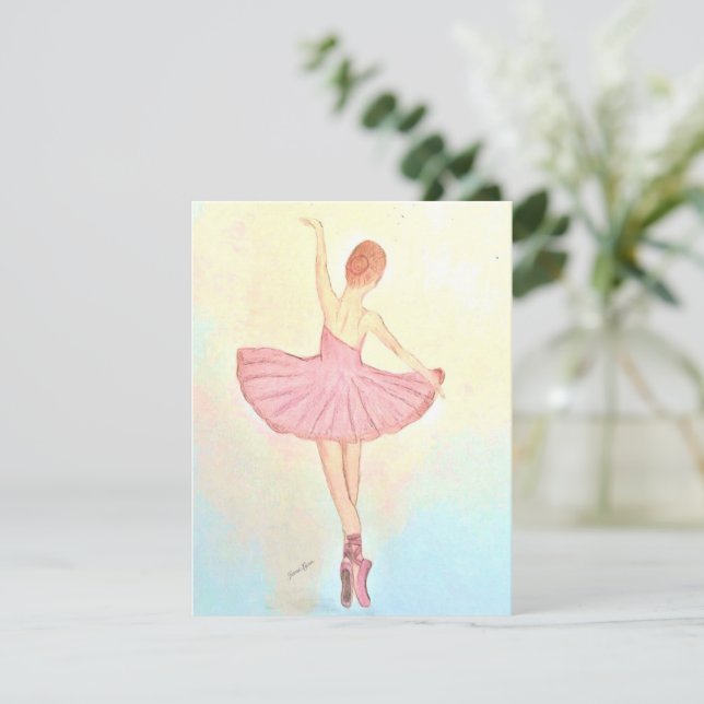 Ballerina Painting Greeting Card Anpassa det (Stående Fram)