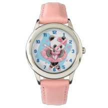 Ballerina Panda Rosa Heart Kids