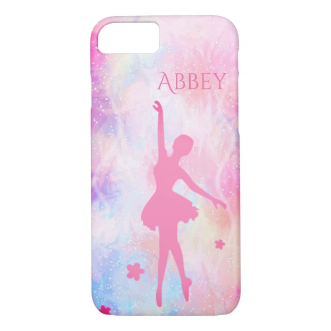 Ballerina Pastel Rosa Personlig iphone case Case-Mate iPhone Skal (Baksida)
