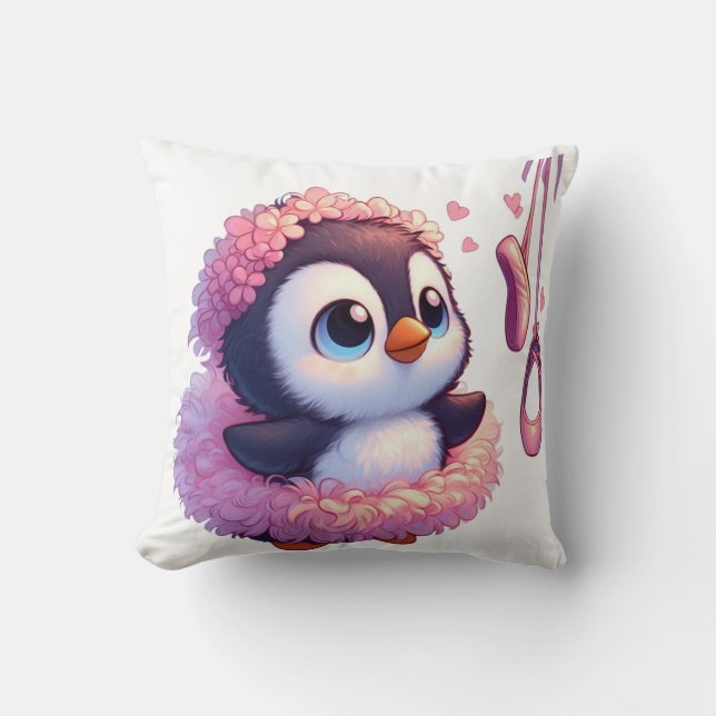 Ballerina Penguin Dreams Kudde (Framsida)