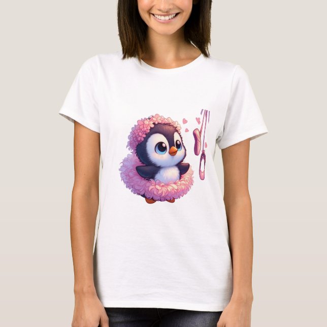 Ballerina Penguin Dreams T Shirt (Framsida)