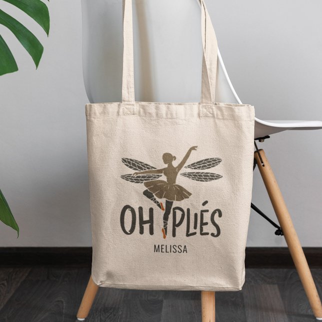 Ballerina Personlig Ballet Dancer Tygkasse (Oh Plies Ballet Gag Tote Bag)
