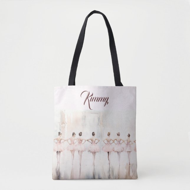 Ballerina Personlig Tote Bag Tygkasse (Framsida)